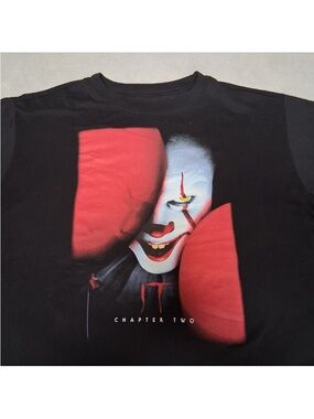 IT Chapter Two Black Graphic Tee with Red Accents Men’s size Large. New